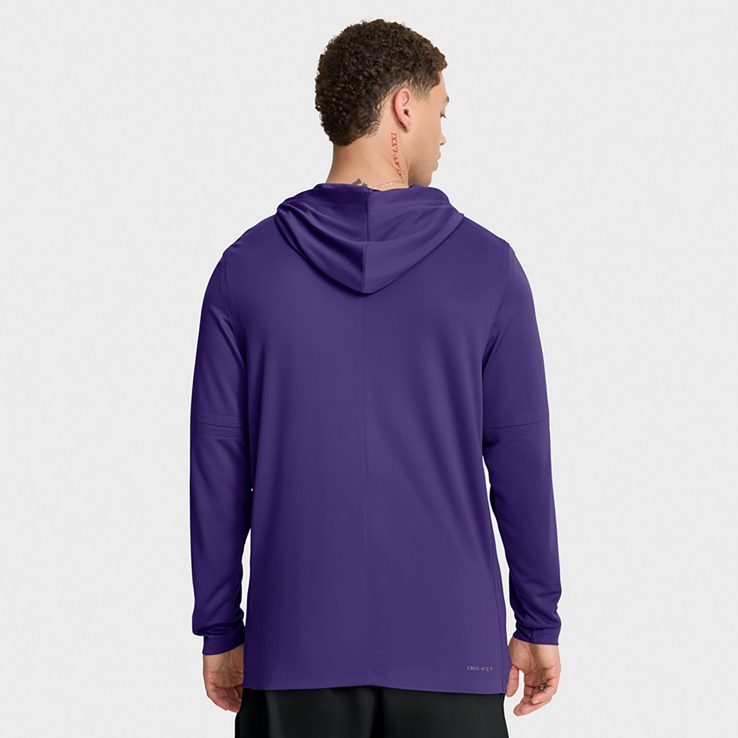 Nike Men's LSU Dri-FIT Team Over Logo LWT Long Sleeve Hoodie Top - view number 5