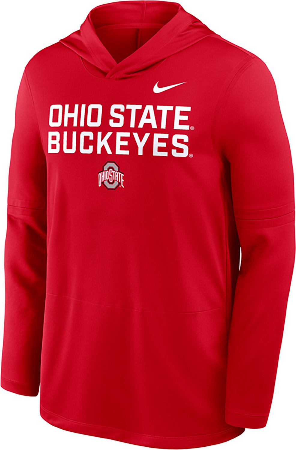Nike Men's Ohio State Dri-FIT Team Over Logo LWT Long Sleeve Hoodie Top - view number 2