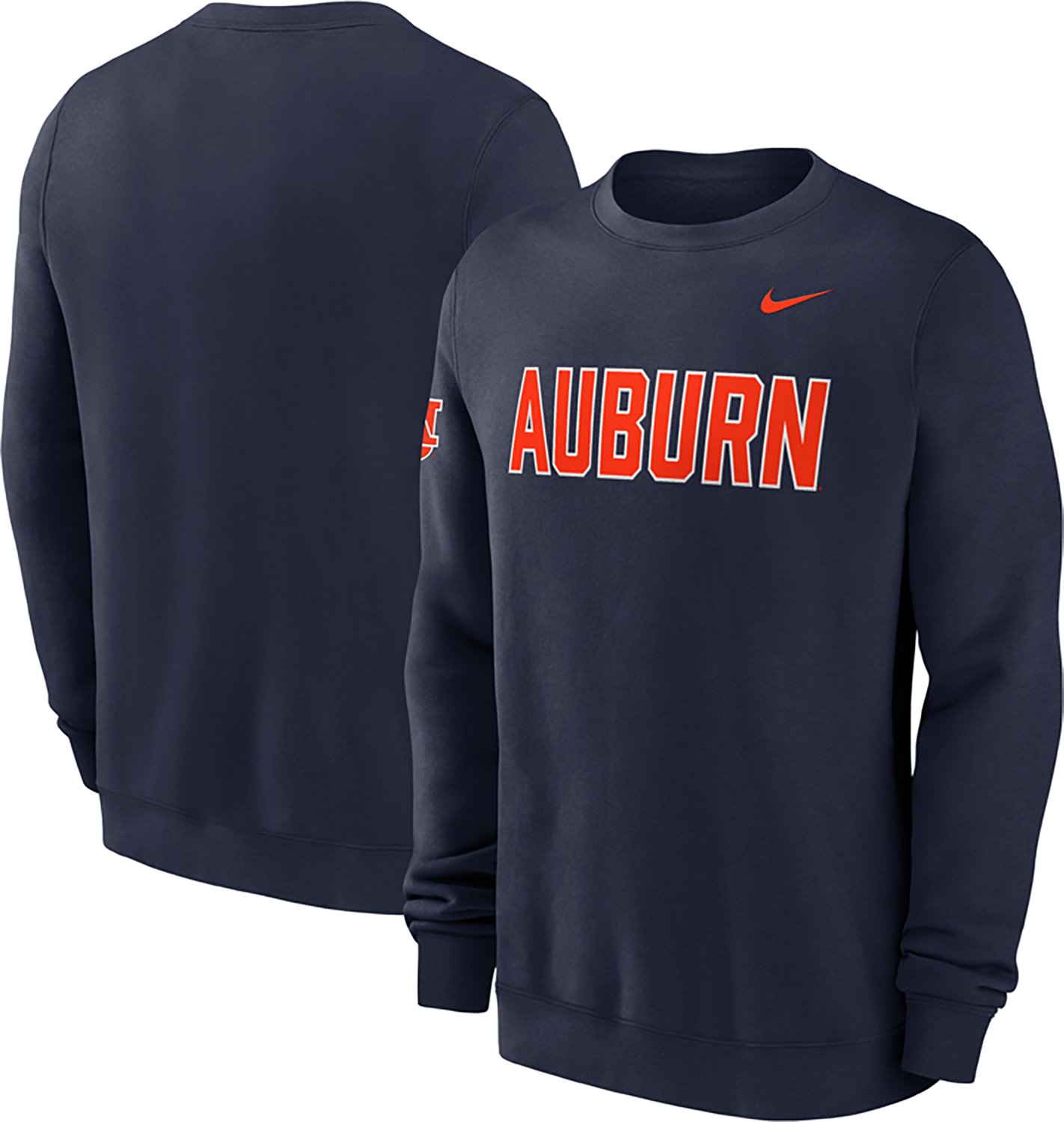 Nike Men's Auburn Block Team Fleece Club Crew Sweatshirt - view number 1