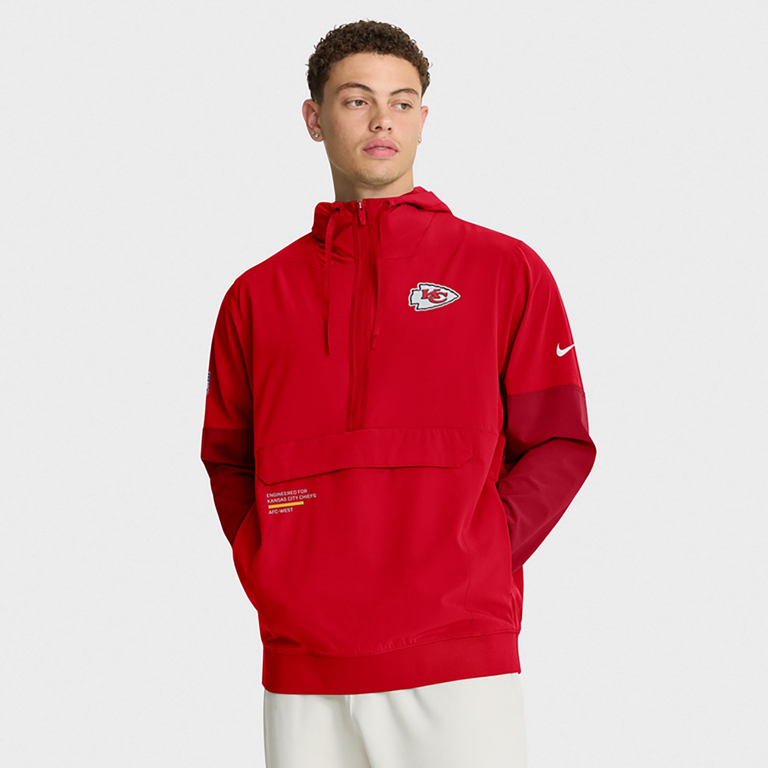 Nike Men's Chiefs Sideline Anorak Jacket - view number 4