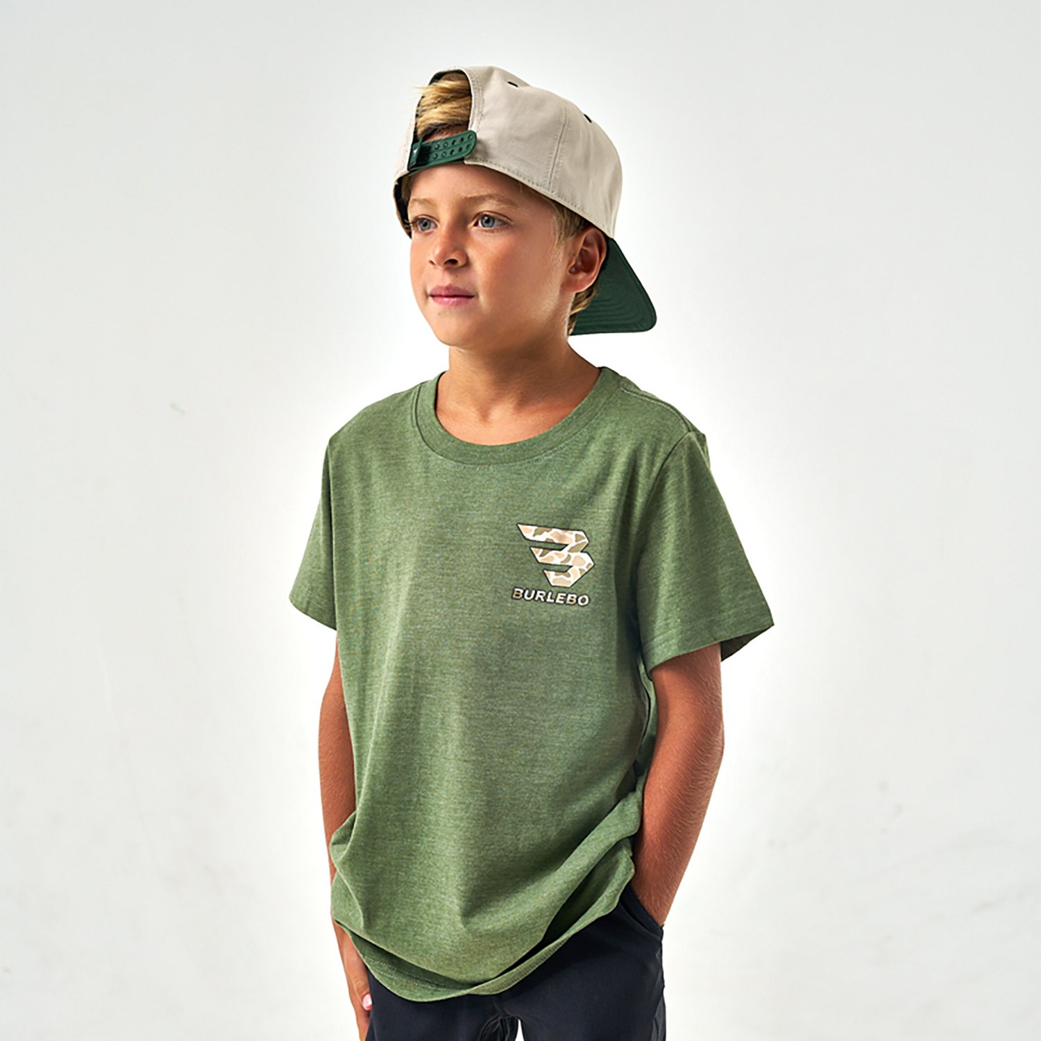 BURLEBO Boys' Mallard Camo Dog Short Sleeve T-shirt - view number 2