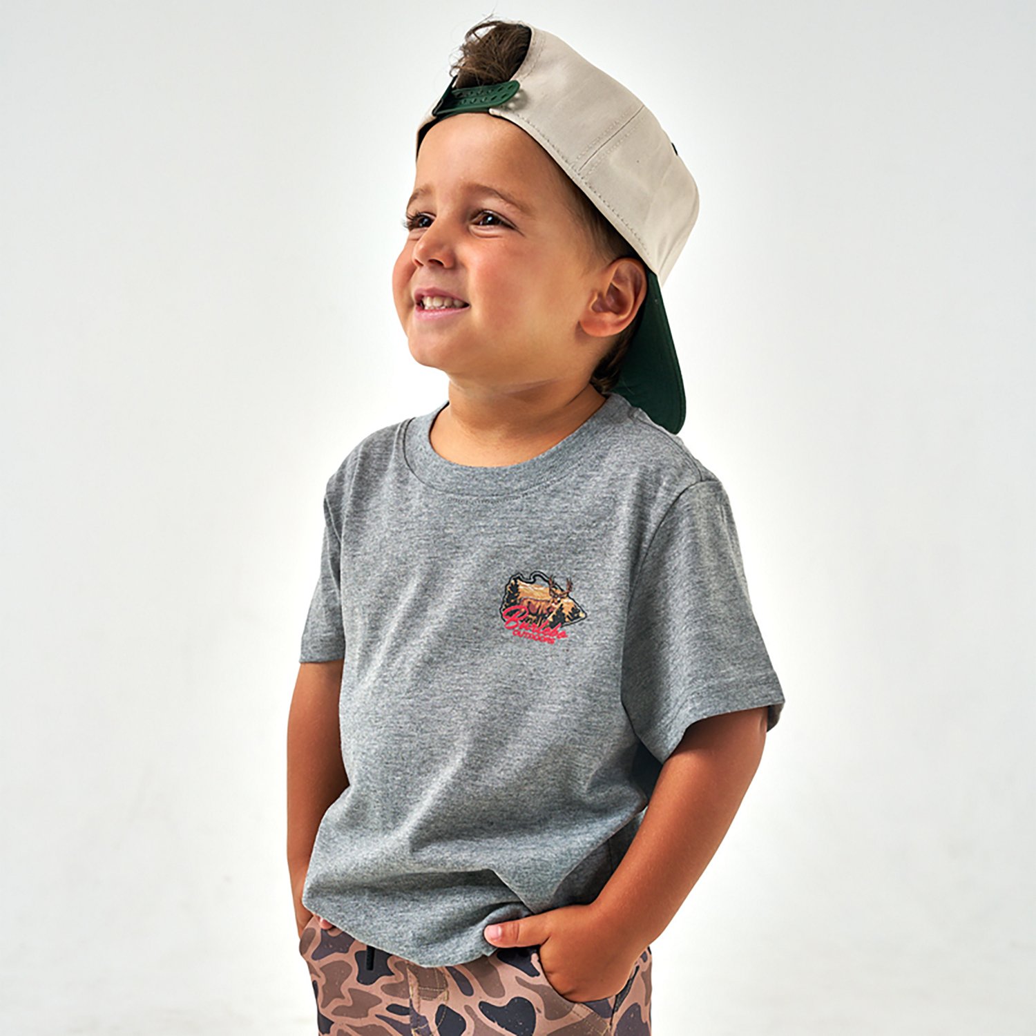 BURLEBO Boys' Hill Country Buck Short Sleeve T-shirt