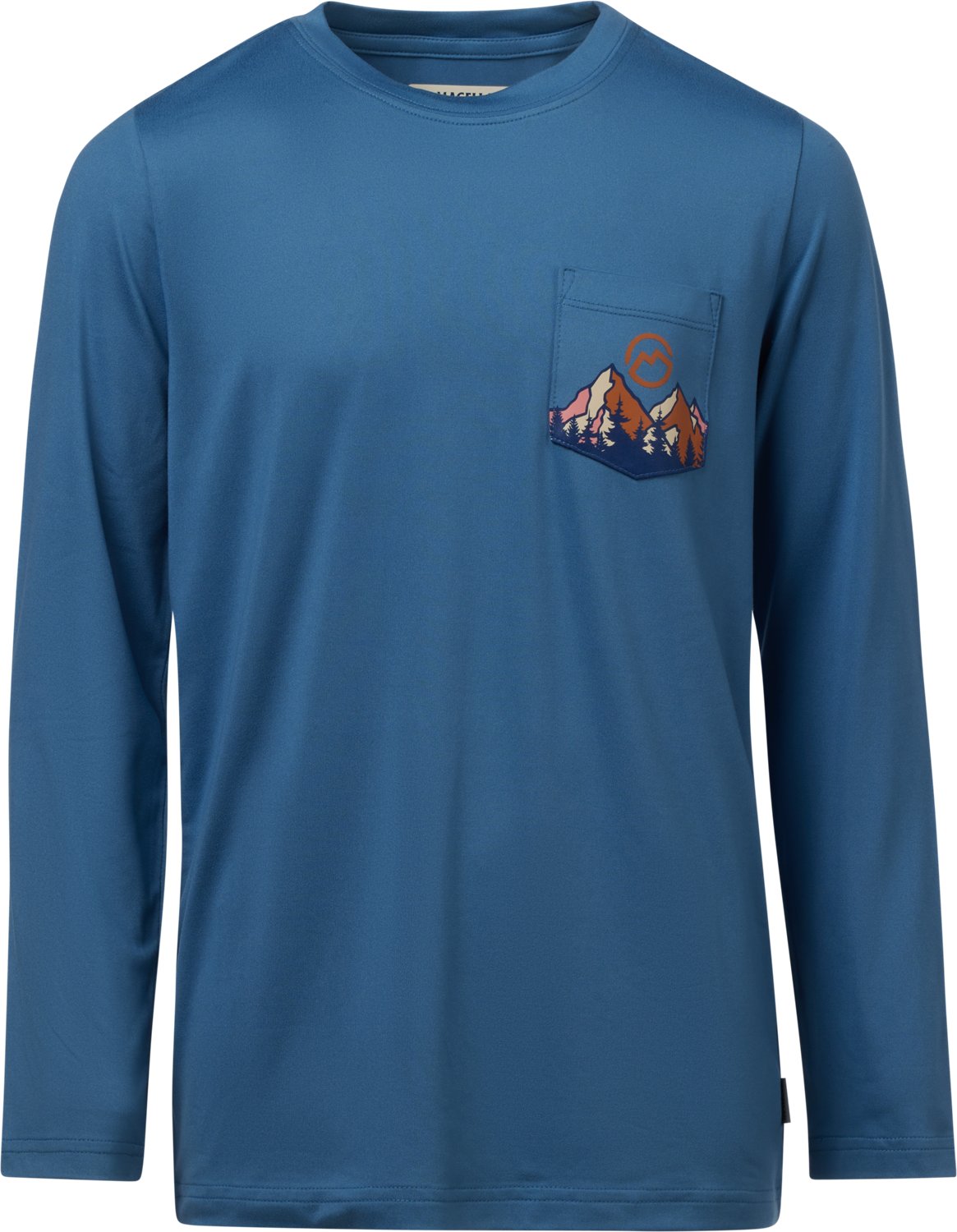 Magellan Outdoors Boys’ Scenic Mountain GFX Pocket Crew Long Sleeve T-shirt - view number 2