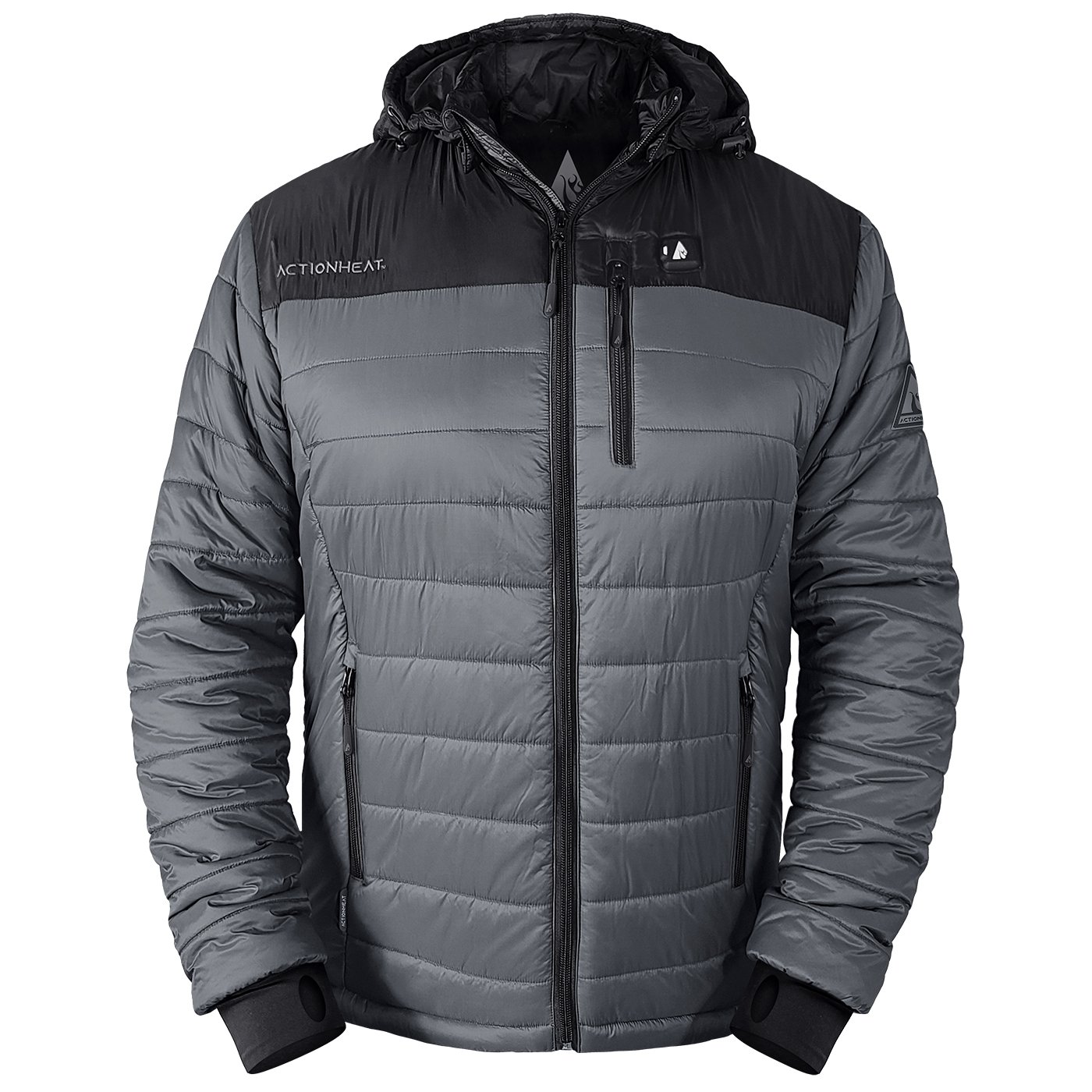 ActionHeat Men's 5V Battery Heated Color Block Hooded Puffer Jacket - view number 2