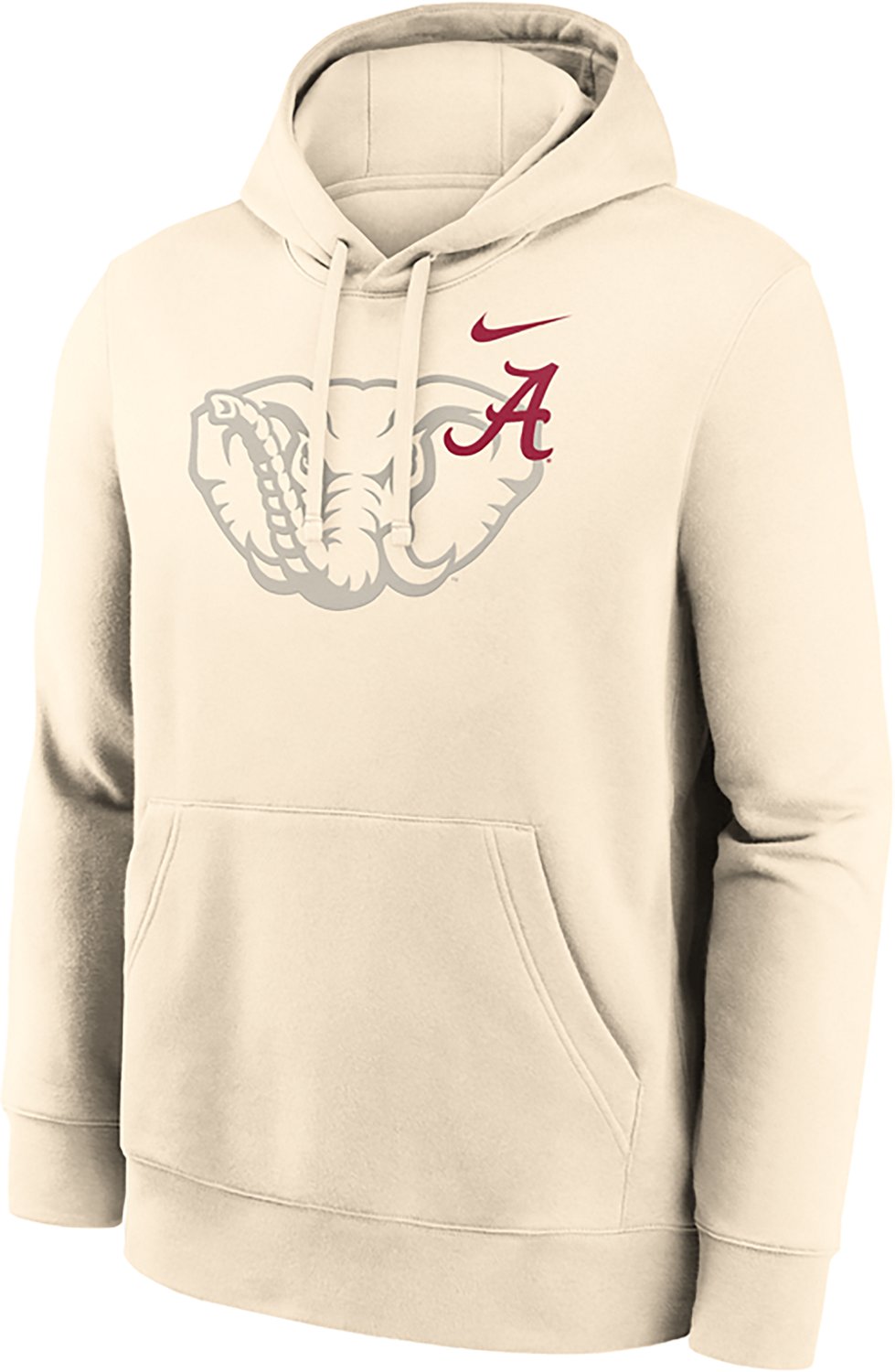 Nike Men's Alabama Primary Logo Natural Club Fleece Hoodie - view number 2