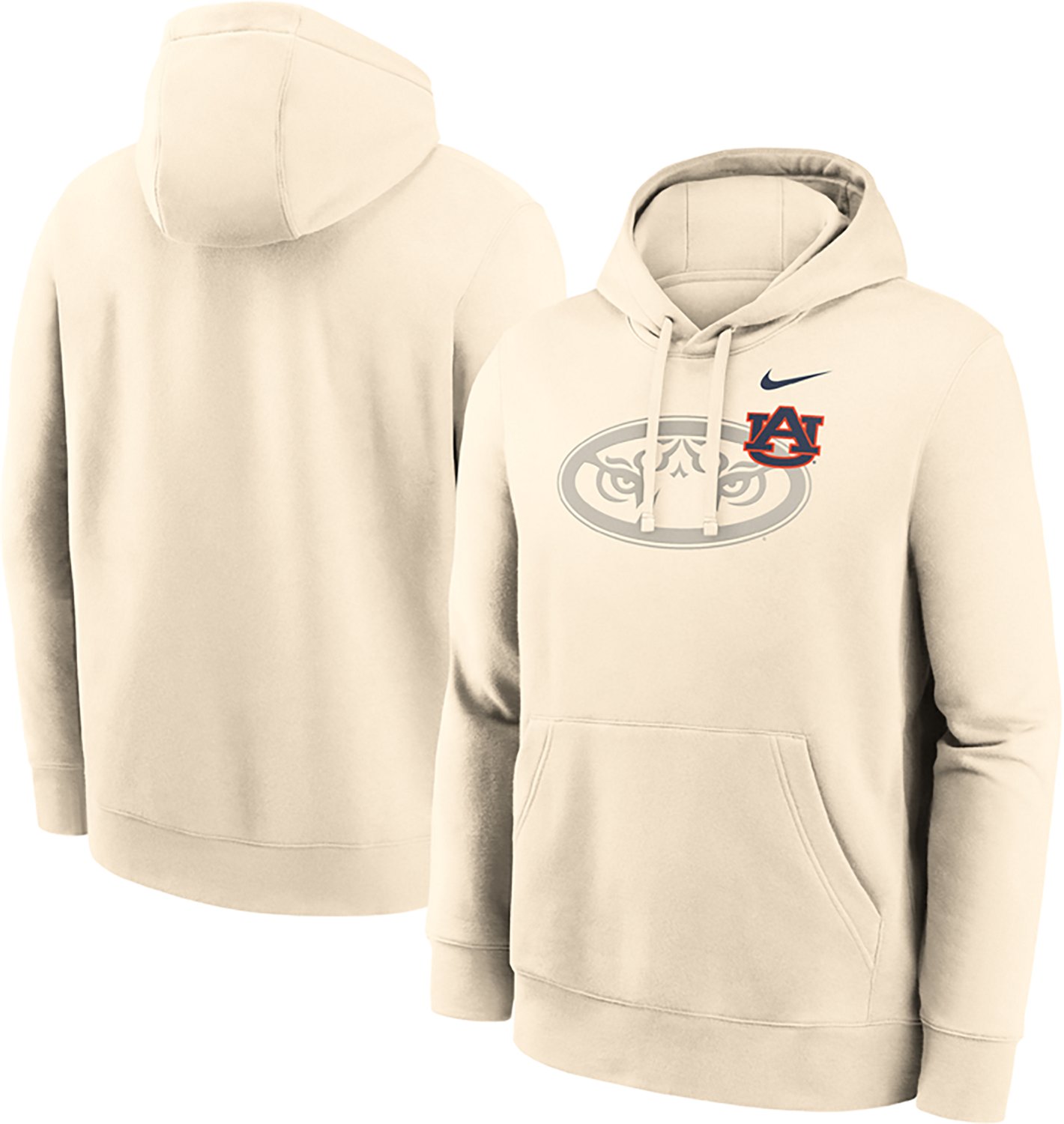 Nike Men's Auburn Primary Logo Natural Club Fleece Hoodie - view number 1