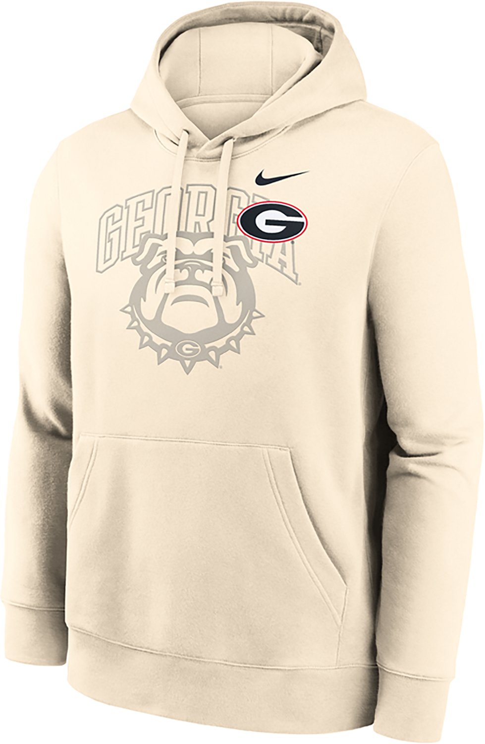 Nike Men's Georgia Primary Logo Natural Club Fleece Hoodie - view number 2