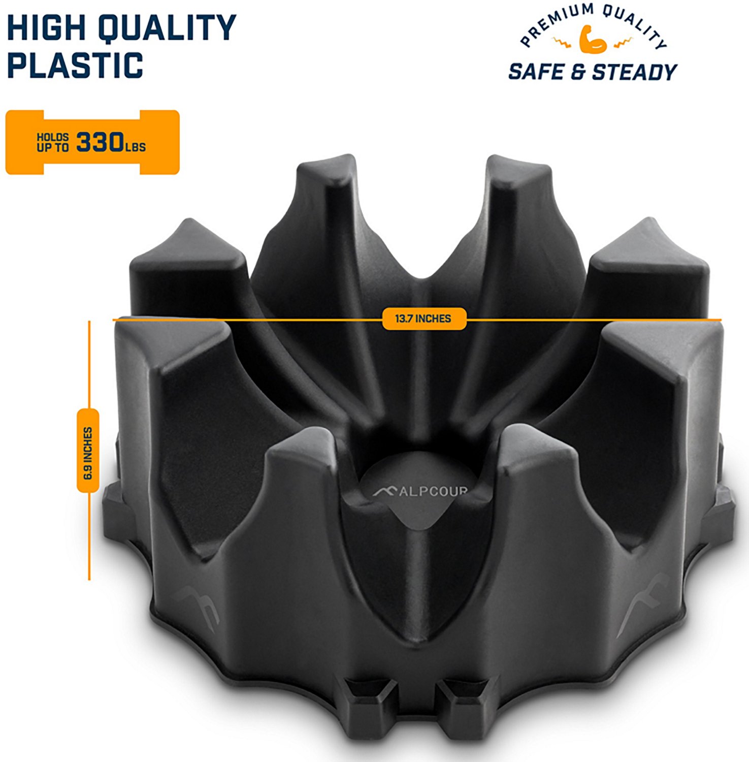 Alpcour Bike Trainer Front-Wheel 4-Tier Riser Block - view number 6