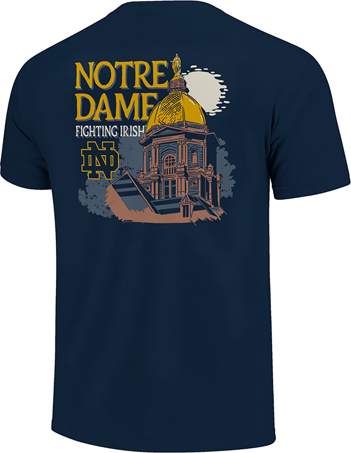 Image One Men's University of Notre Dame Roughed Up Treeline Graphic T-shirt - view number 3