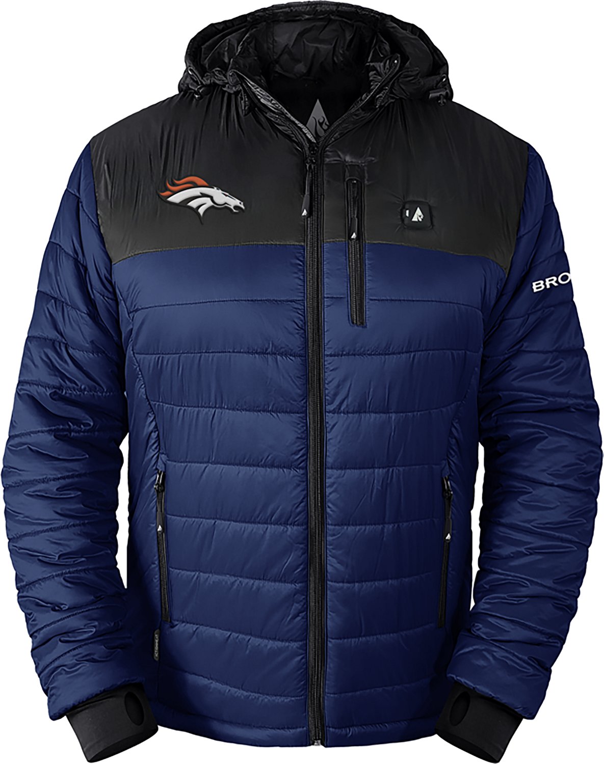 ActionHeat Men's Denver Broncos 5V Puffer Battery Heated Jacket - view number 2