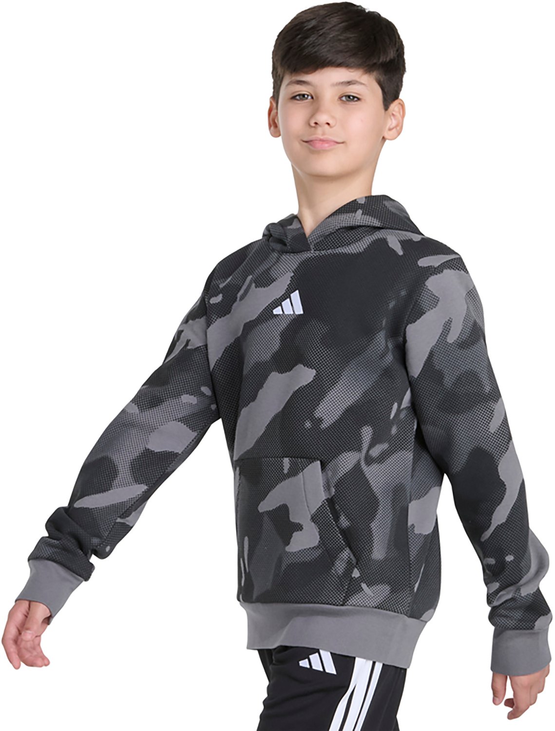 adidas Boys' Halftone Camo Printed Fleece Pullover Hoodie - view number 3