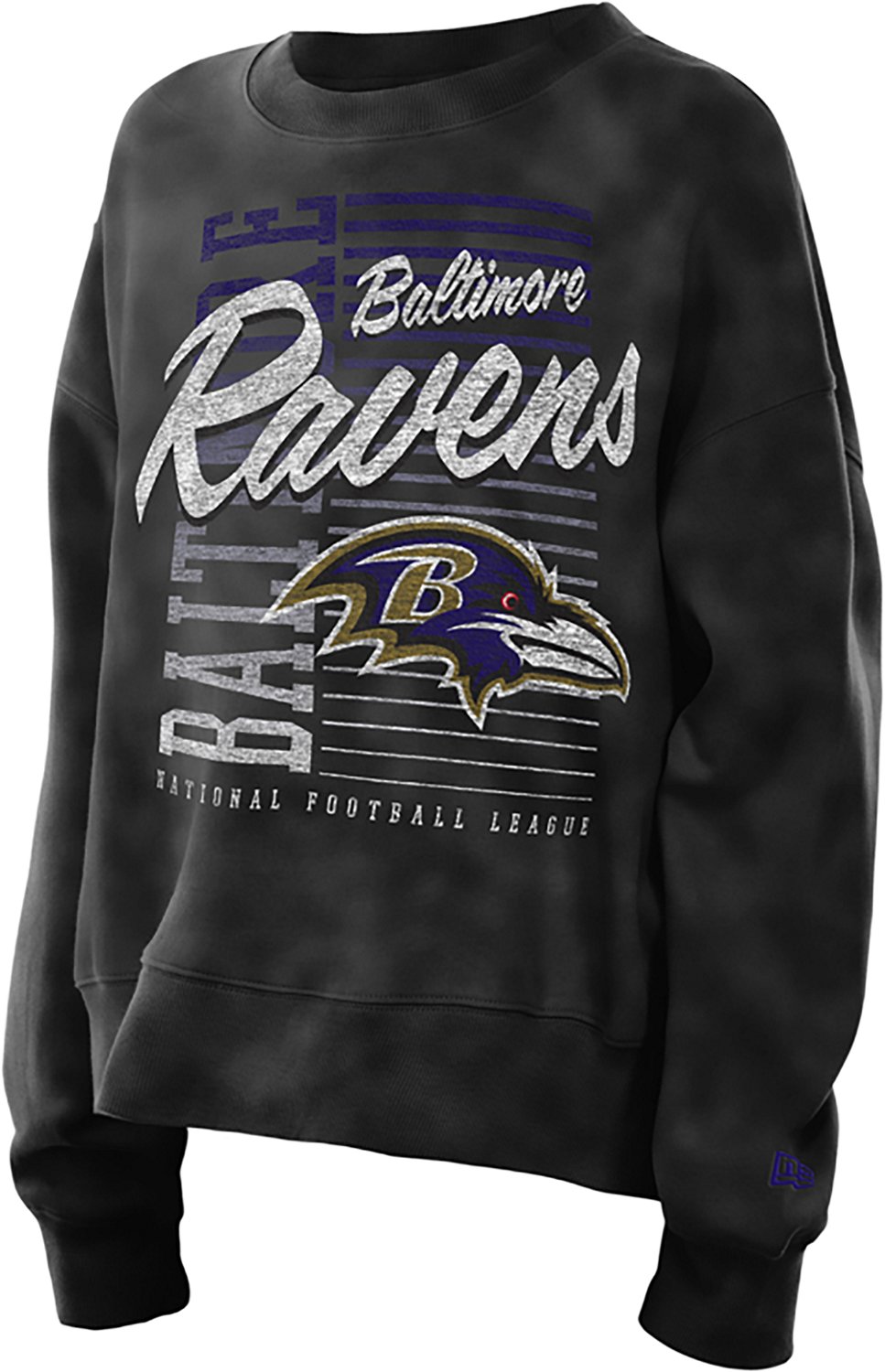 New Era Women's Ravens Dolman Fleece Long Sleeve Crew Neck Sweatshirt - view number 3