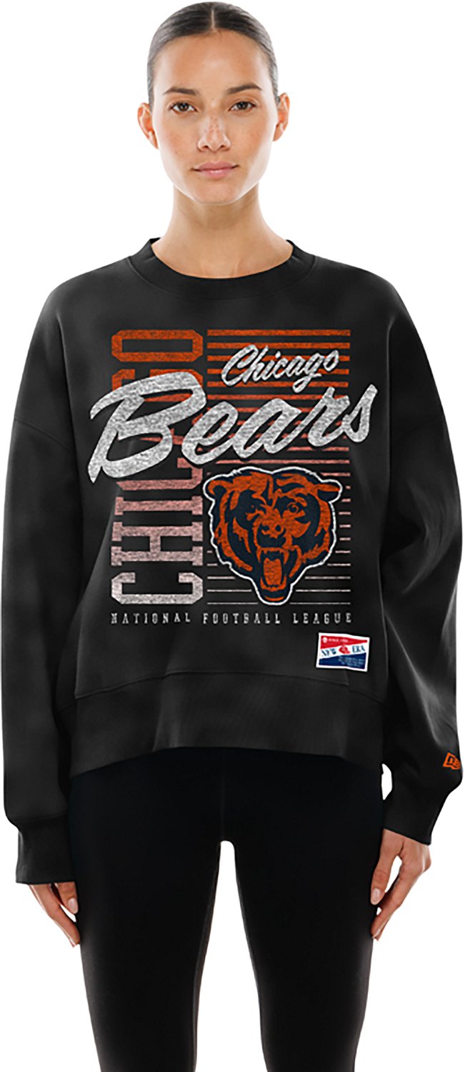 New Era Women's Bears Dolman Fleece Long Sleeve Crew Neck Sweatshirt