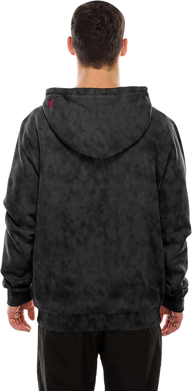 New Era Men's Houston Rockets Black Enzyme Washed Long Sleeve Hoodie - view number 2