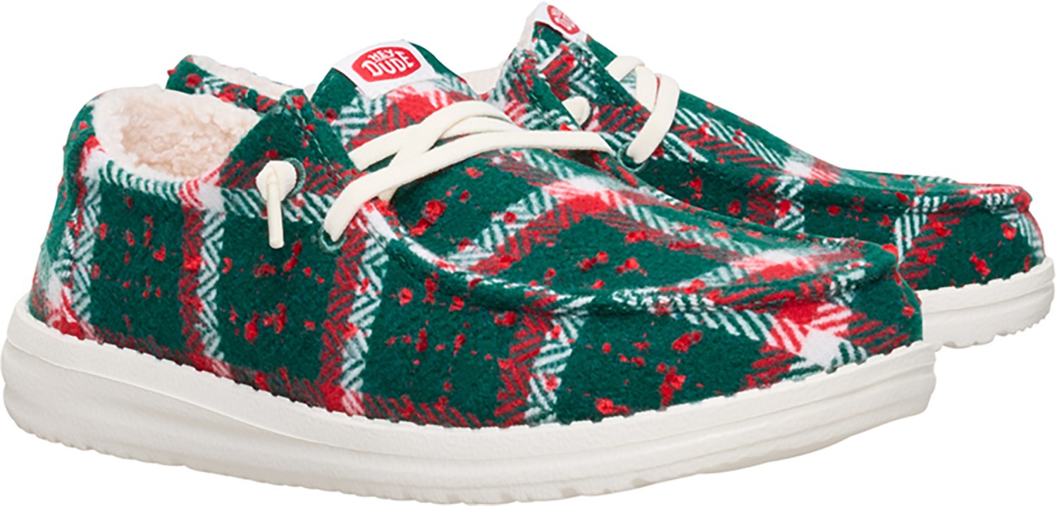 HEYDUDE Women's Wendy Confetti Plaid Cozy Shoes - view number 3