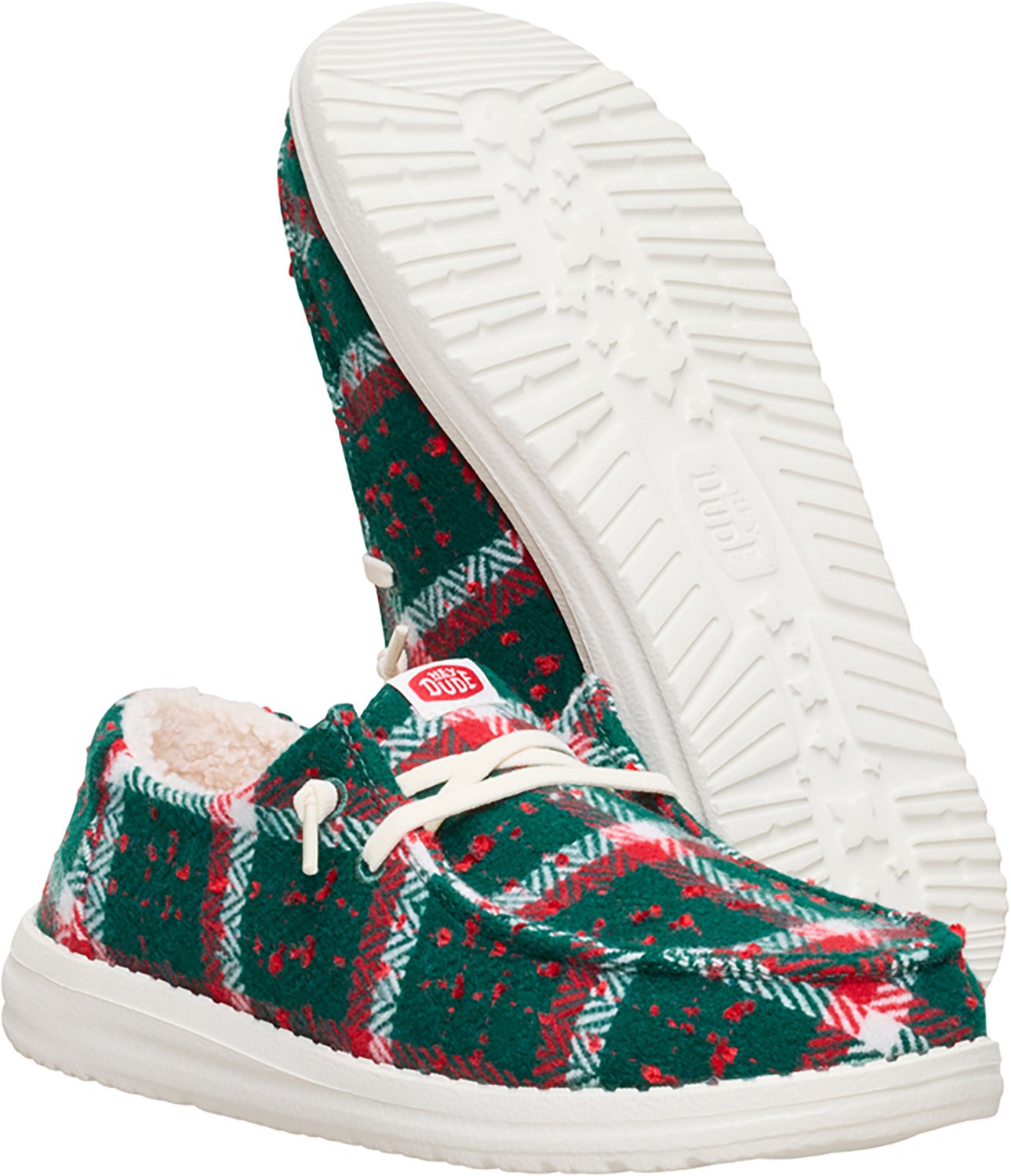 HEYDUDE Women's Wendy Confetti Plaid Cozy Shoes - view number 4