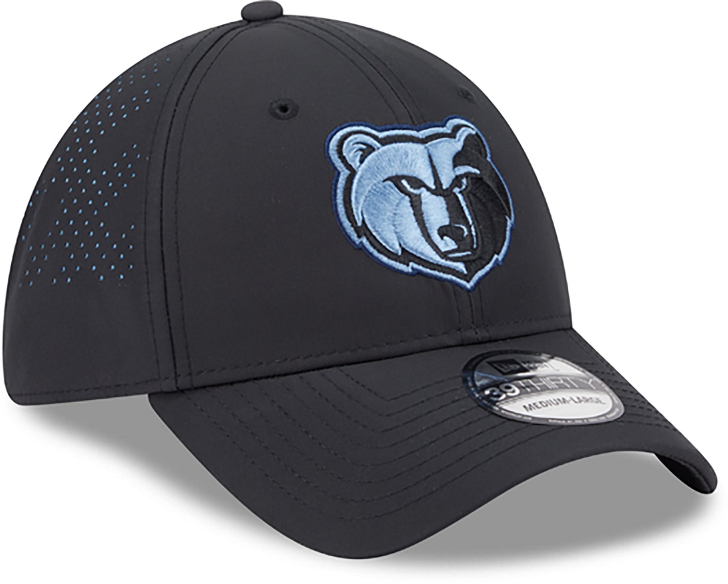 New Era Men's Grizzlies Night Black 39THIRTY Cap - view number 3