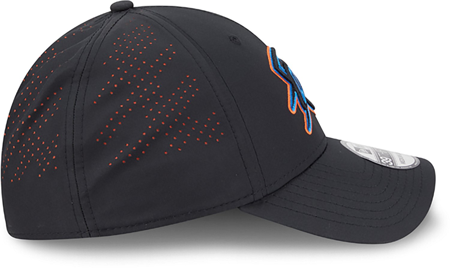 New Era Men's OKC Thunder Night Black 39THIRTY Cap - view number 5