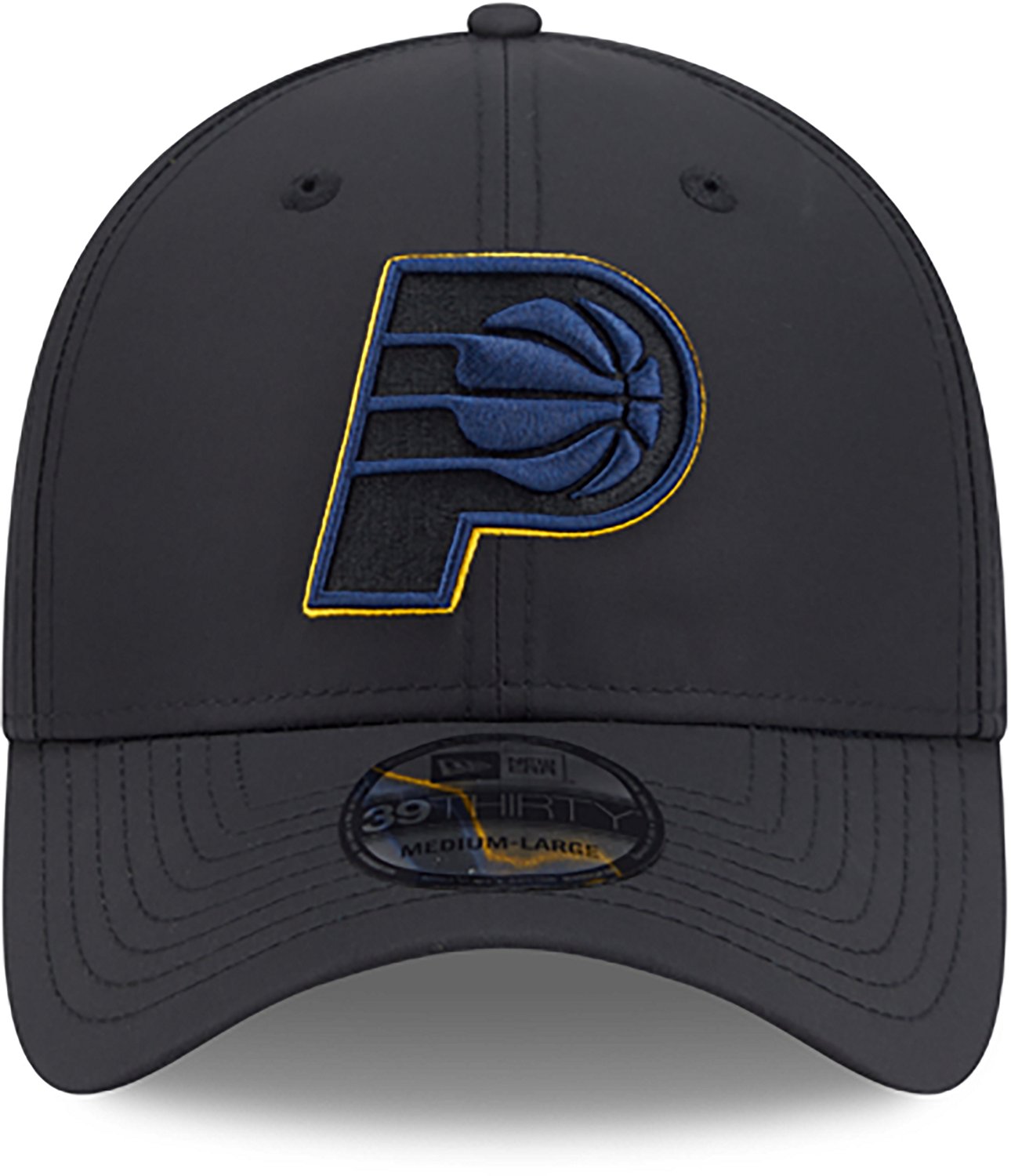 New Era Adults' Indiana Pacers 39THIRTY Night Black Cap - view number 2