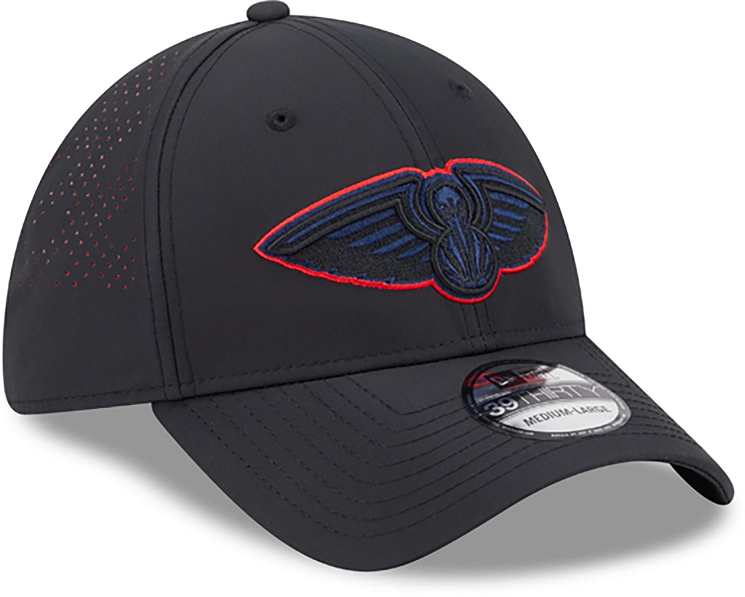 New Era Men's Pelicans Night Black 39THIRTY Cap - view number 3