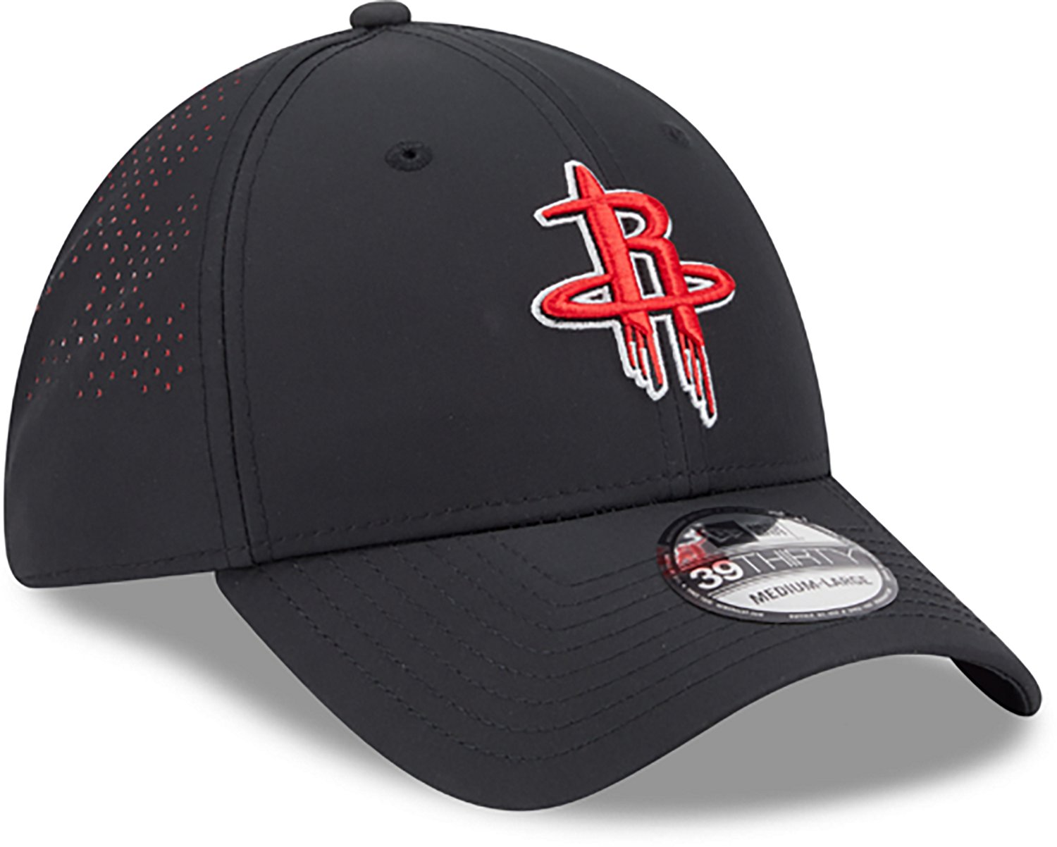 New Era Adults' Houston Rockets 39THIRTY Night Black Cap - view number 3