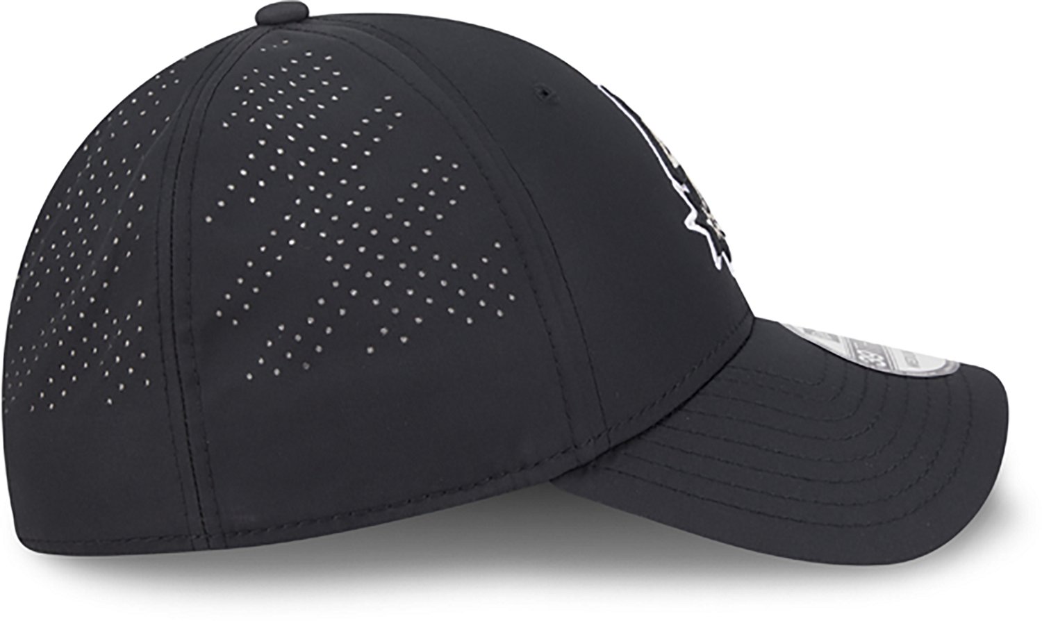 New Era Adults' San Antonio Spurs 39THIRTY Night Black Cap - view number 5