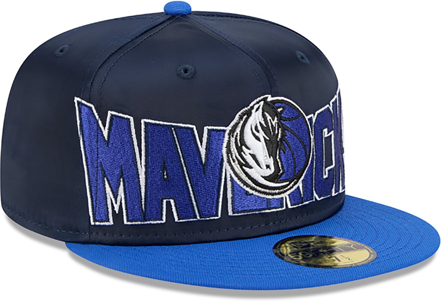 New Era Men's Mavericks Satin Blue 59FIFTY Cap - view number 3