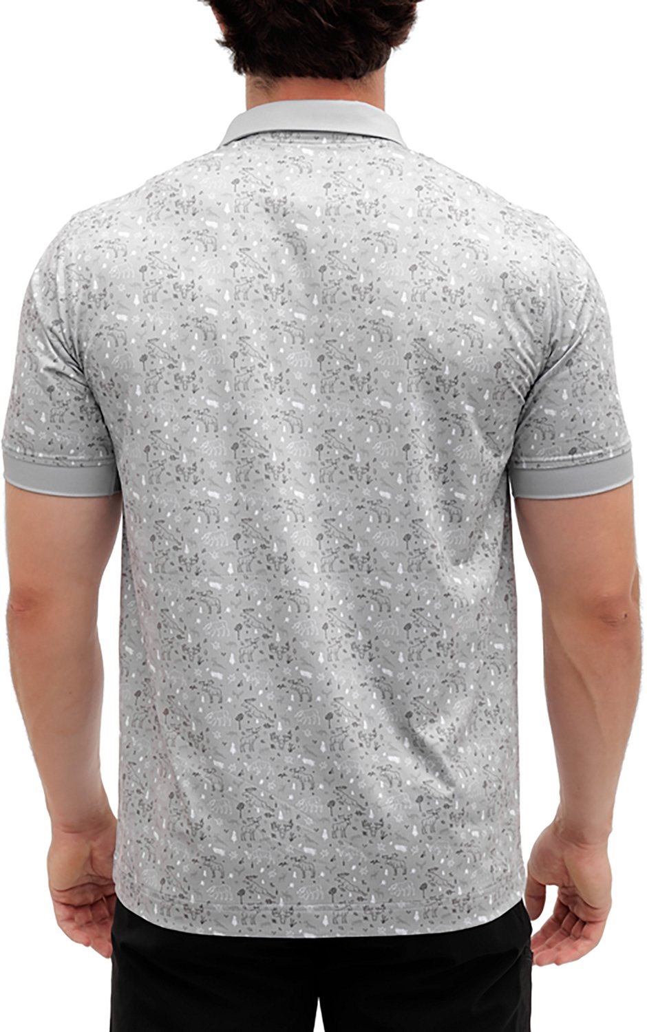 Waggle Men's Moose Tracks Polo Shirt