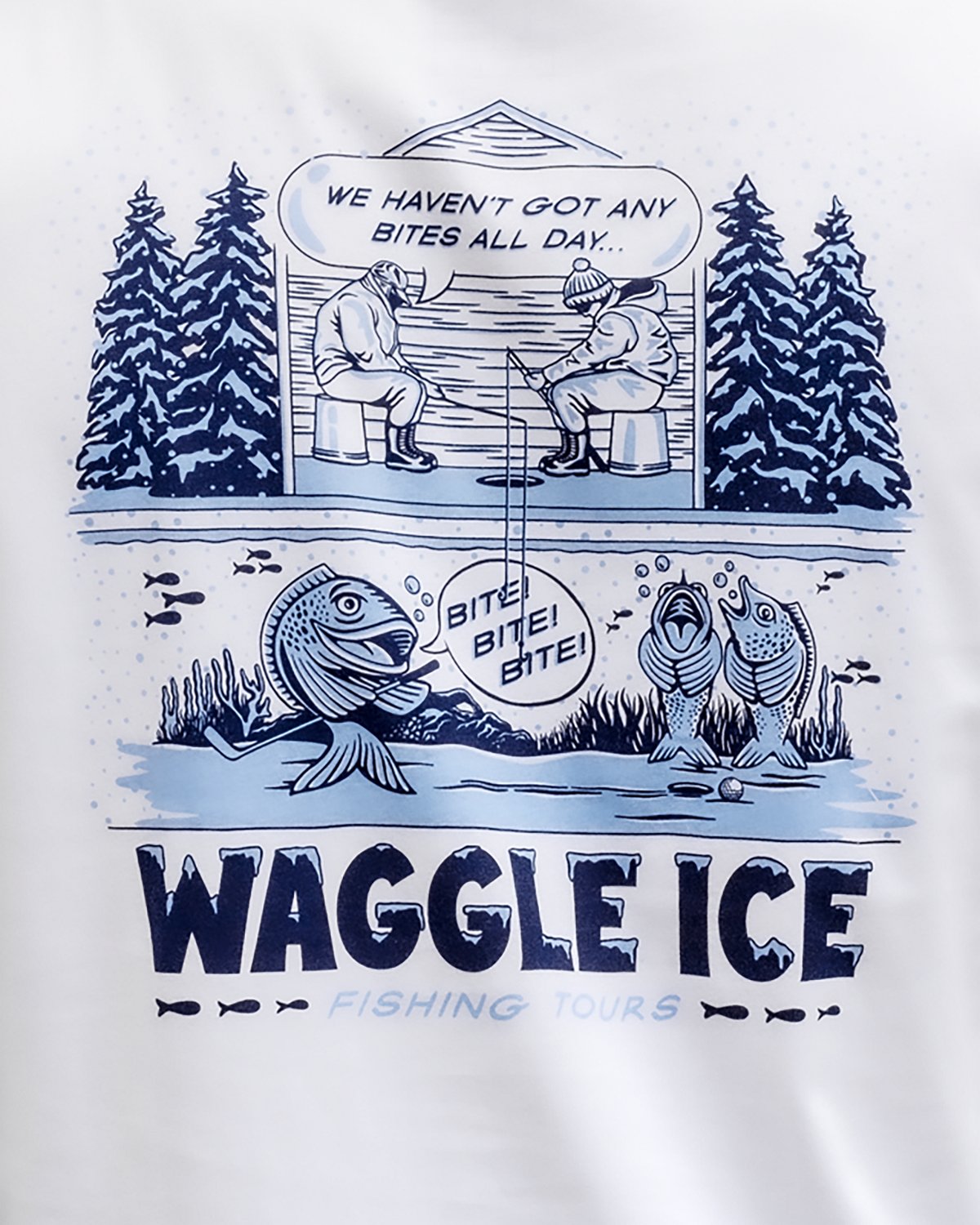 Waggle Men's Ice Fishing Tours Long Sleeve Graphic T-shirt - view number 3