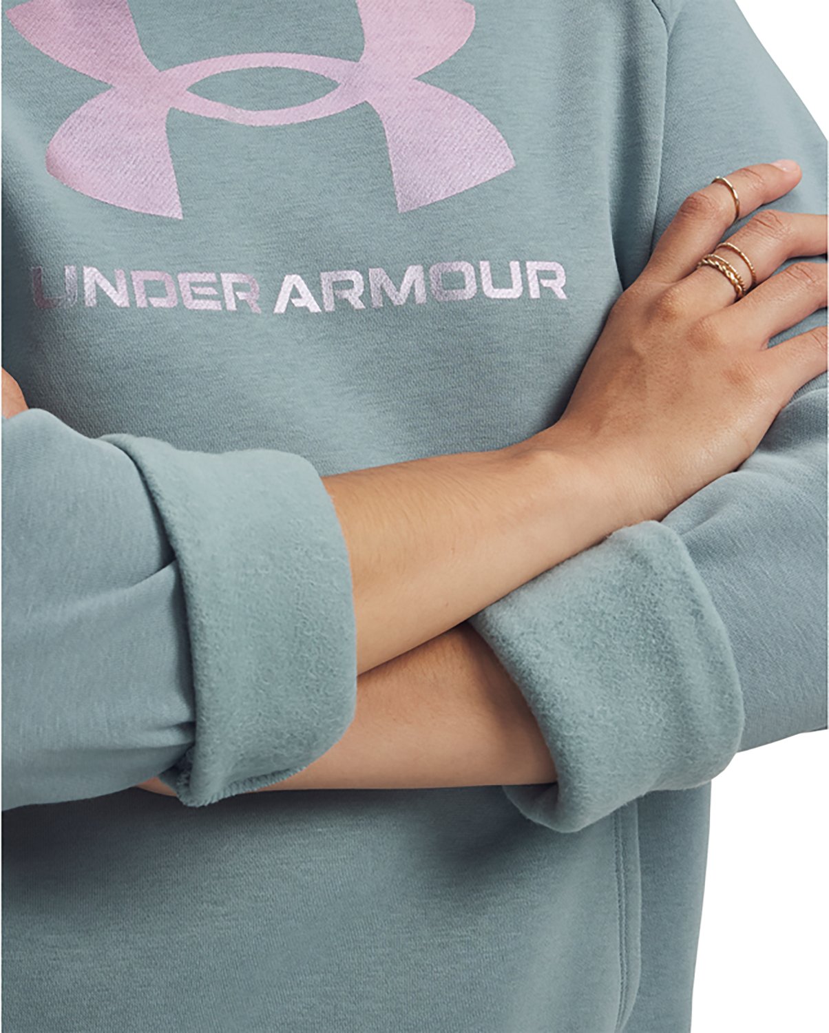 Under Armour Women's Rival Fleece Shimmer Hoodie - view number 3