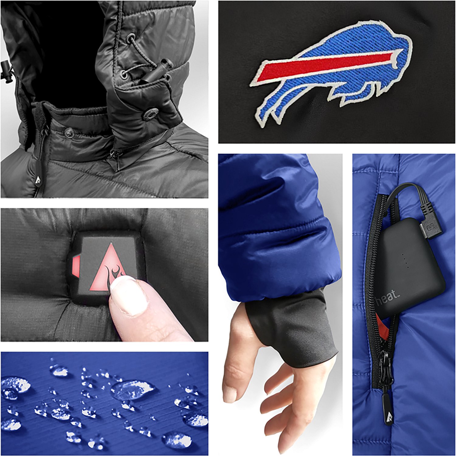 ActionHeat Men's Buffalo Bills 5V Puffer Heated Jacket - view number 6