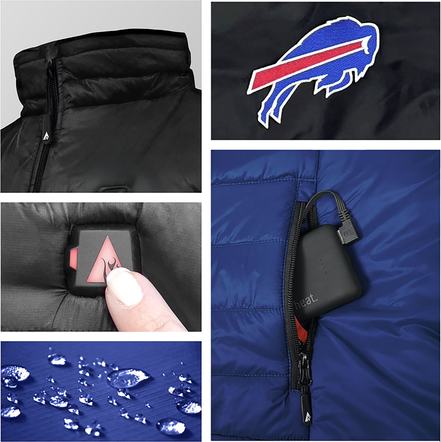 ActionHeat Men's Buffalo Bills 5V Puffer Heated Vest - view number 6