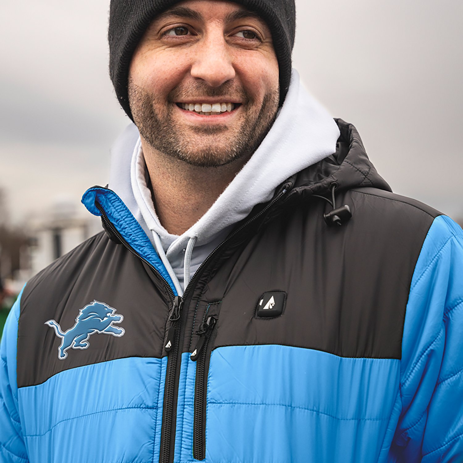 ActionHeat Men's Detroit Lions 5V Puffer Heated Jacket - view number 8