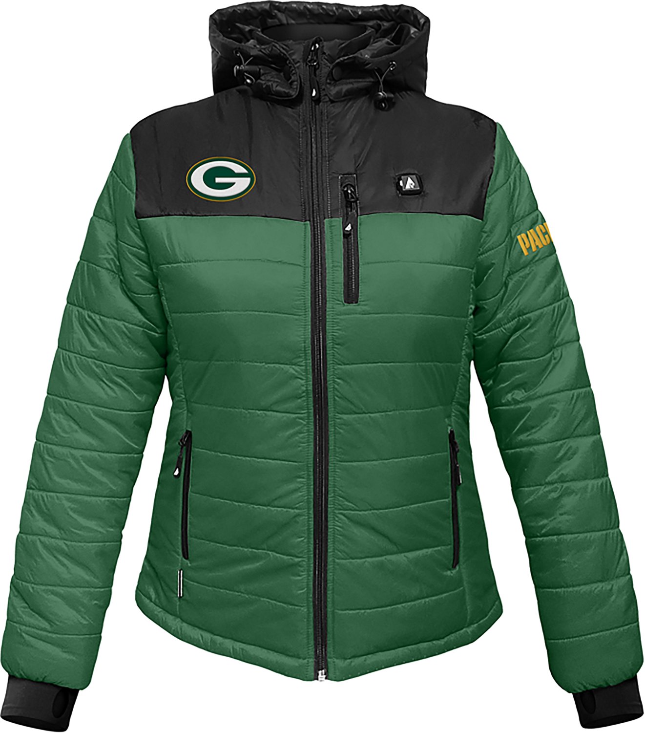 ActionHeat Women's Green Bay Packers 5V Puffer Heated Jacket - view number 2