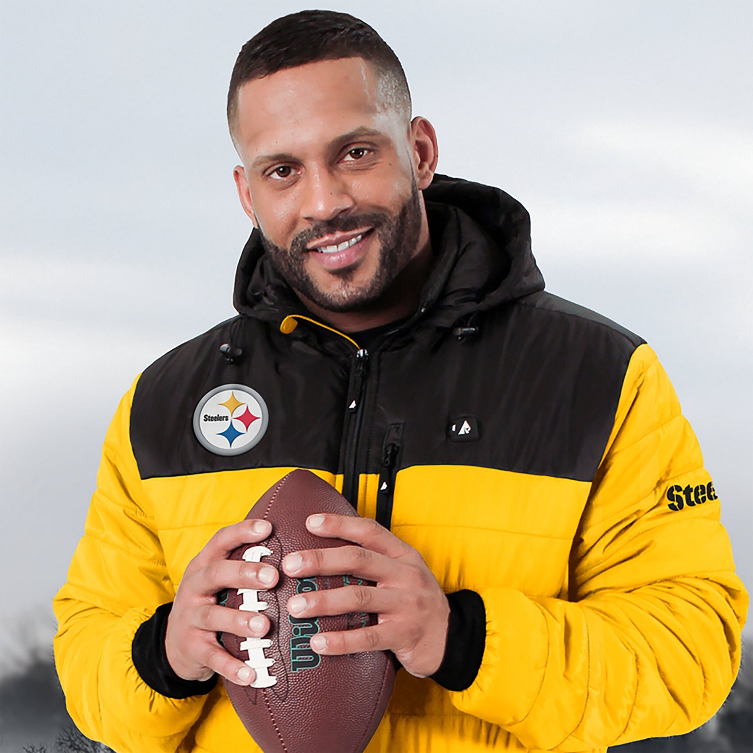 ActionHeat Men's Pittsburgh Steelers 5V Puffer Heated Jacket - view number 7