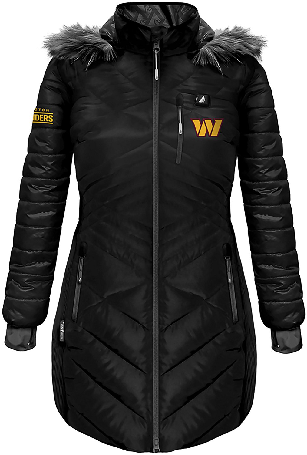 ActionHeat Women's Washington Commanders 5V Long Puffer Heated Jacket - view number 2