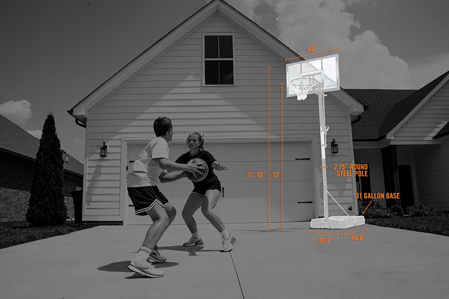 Spalding 44” Portable Basketball System - view number 8