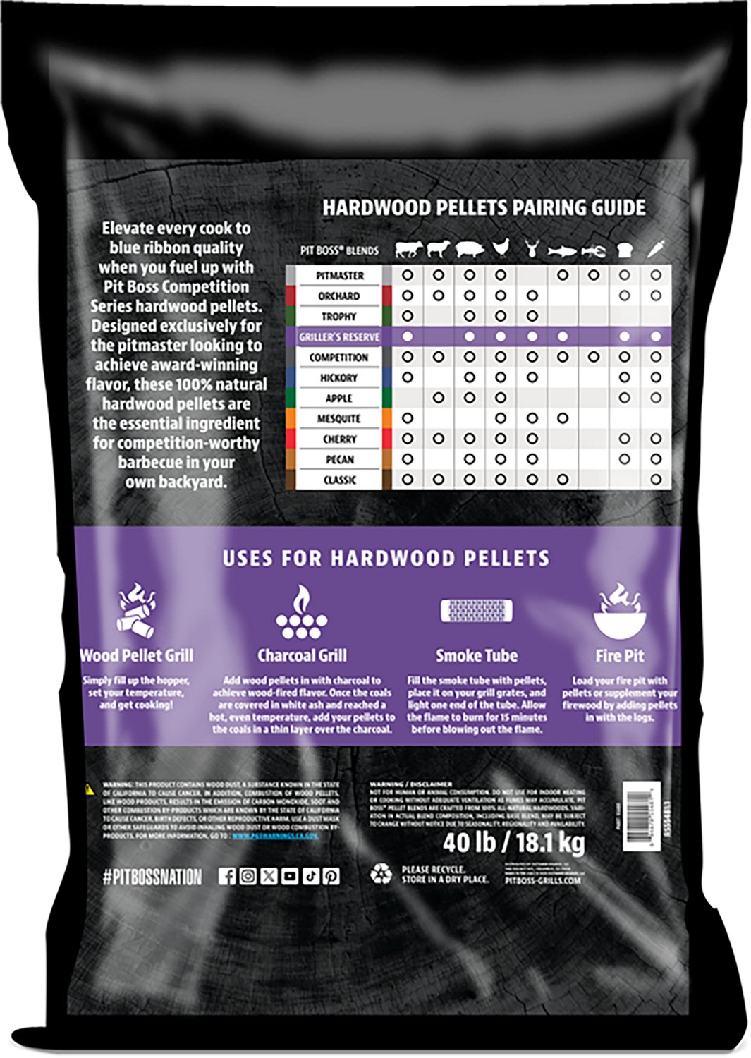 Pit Boss Competition Series Griller's Reserve 40 lb. BBQ Hardwood Pellets - view number 2