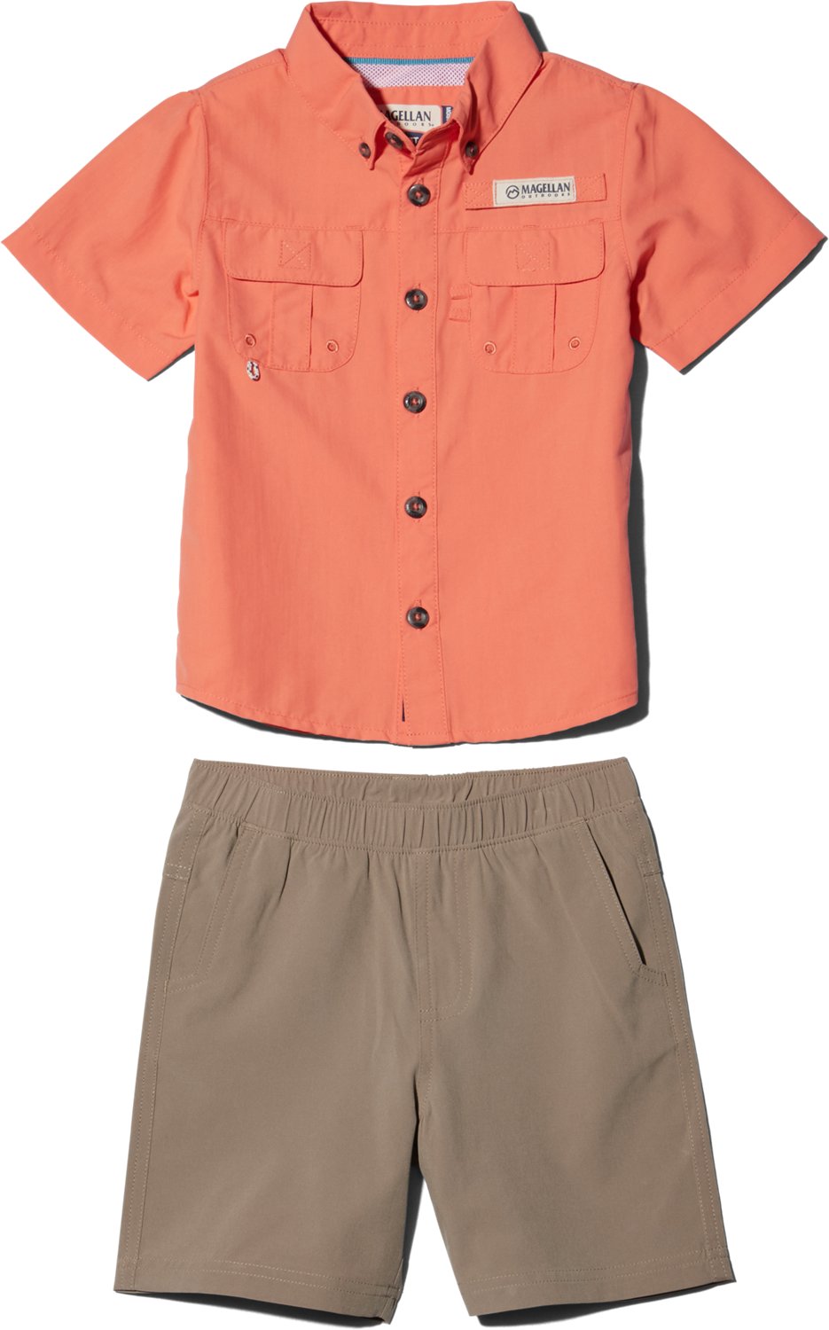 Magellan Outdoors Boys' (4-7) Laguna Madre Short Sleeve Shirt and Shorts Set