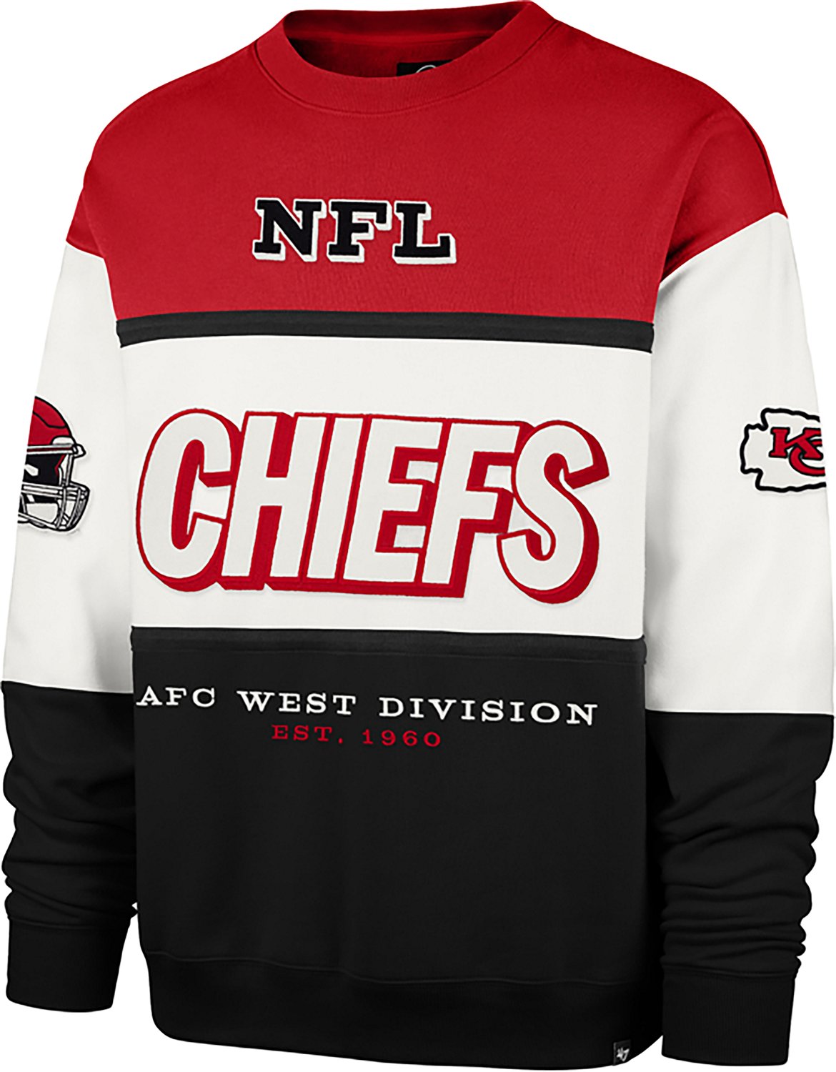 '47 Men's Kansas City Chiefs Breeze By Maximalist Long Sleeve Crew Sweatshirt