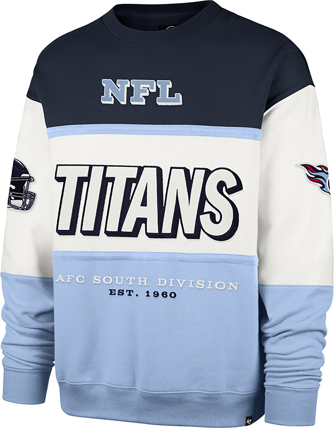 '47 Men's Tennessee Titans Breeze By Maximalist Long Sleeve Crew Sweatshirt - view number 2