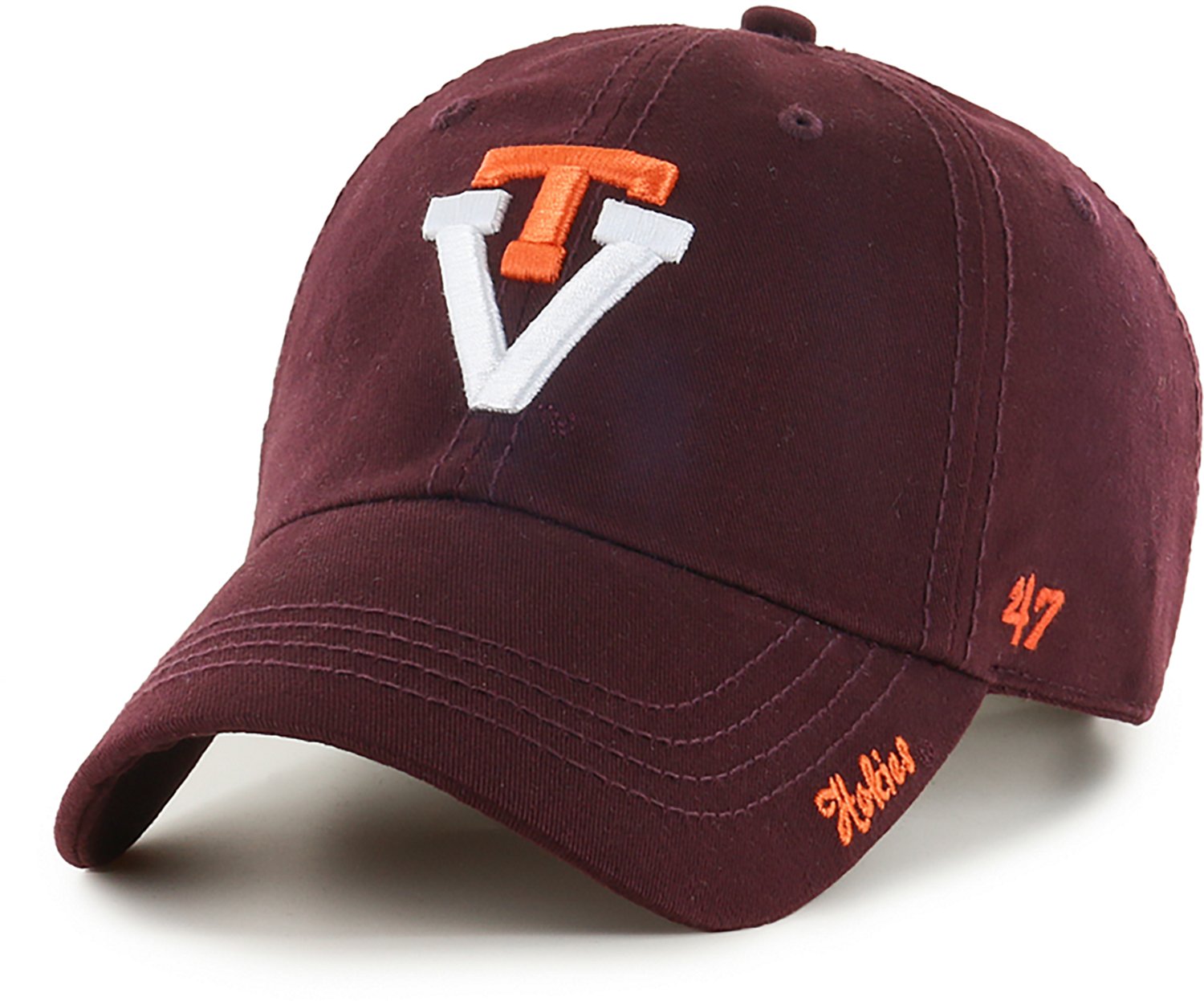 47 Brands Adults' Virginia Tech Hokies Miata Clean Up Cap