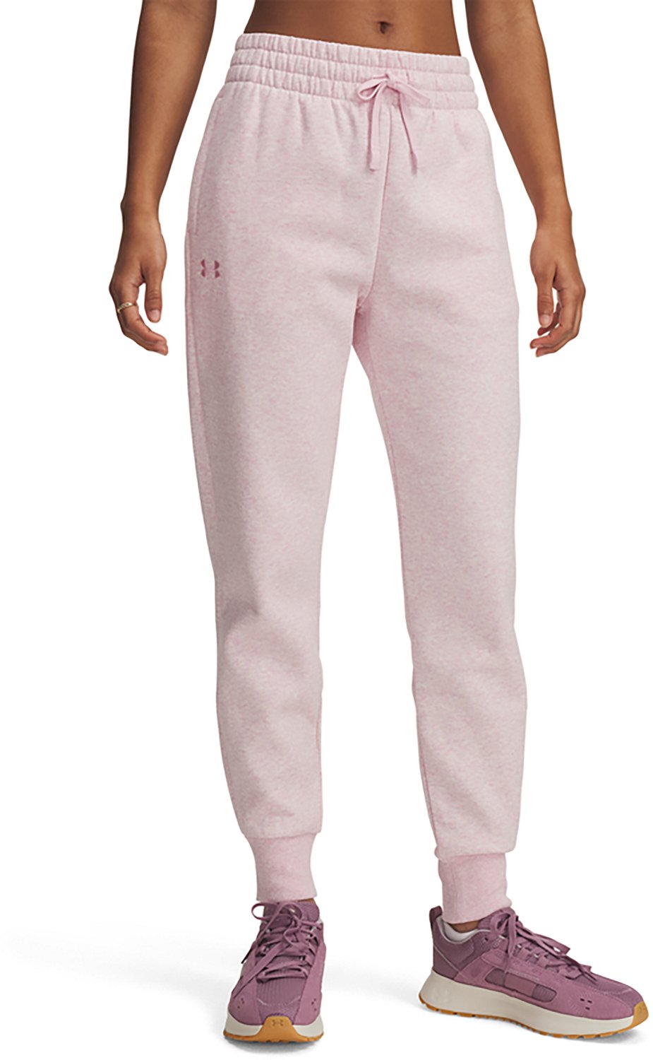 (取寄) アンダーアーマー レディース ライバル フリース ジョガーズ Under Armour women Rival Fleece Joggers Prime Pink Light Heather/Prime Pink Under Armour Women's Rival Fleece Joggers | Academy
