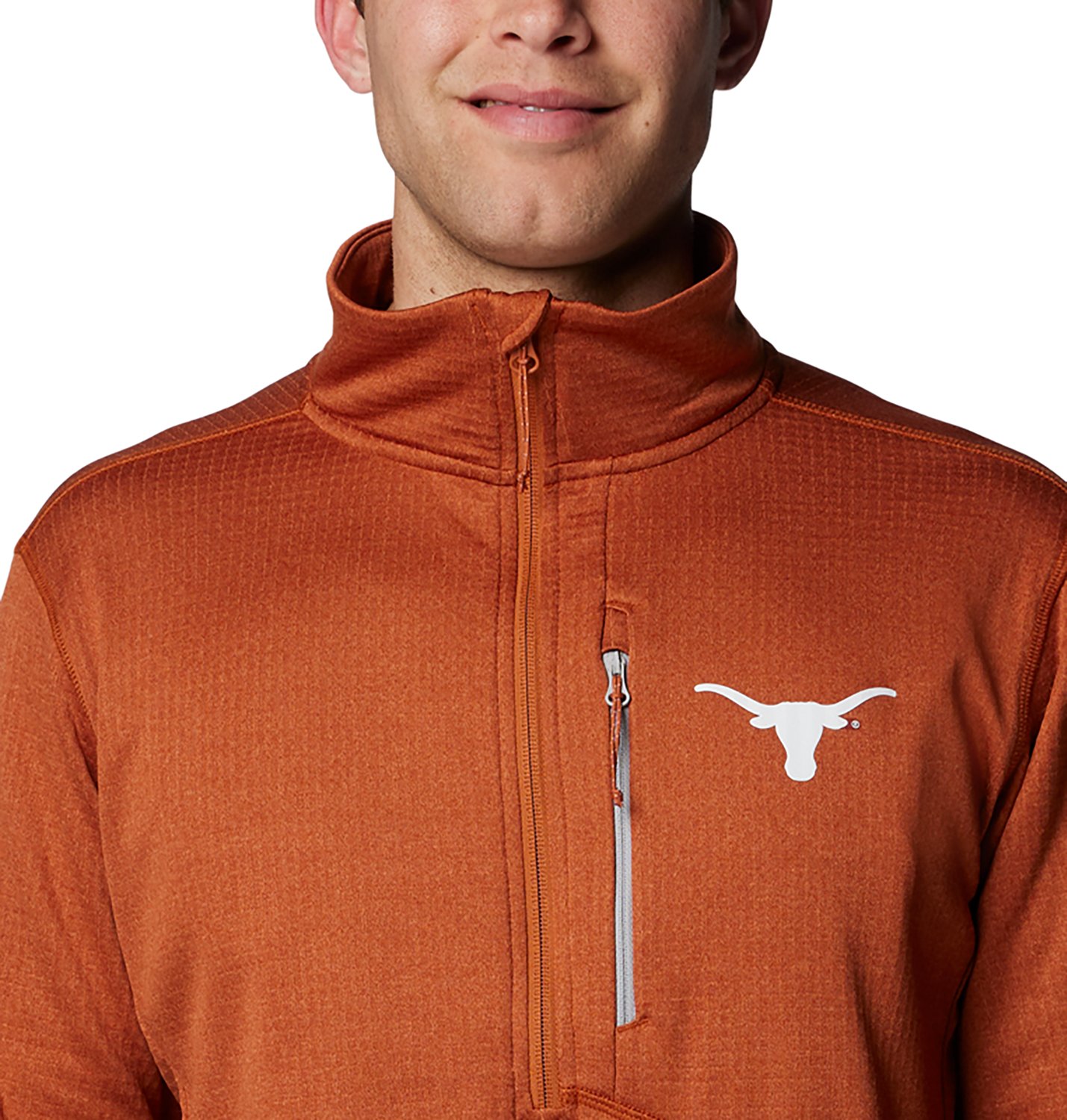 Columbia Men's Texas Longhorns Park View Fleece 1/2 Zip - view number 4