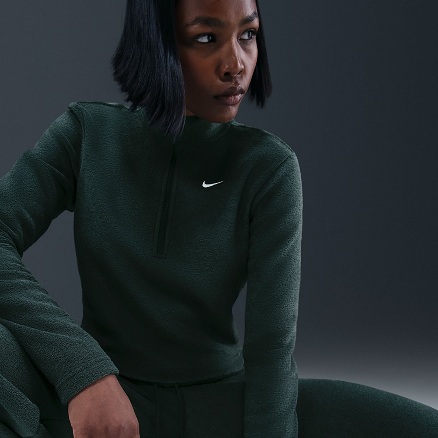 Nike Women's Sportswear Phoenix Plush Long Sleeve Fleece 1/2 Zip