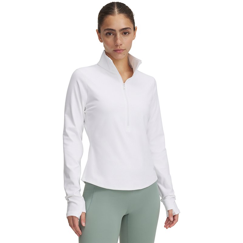Under Armour Women's Motion Half-Zip Long-Sleeve Top - White