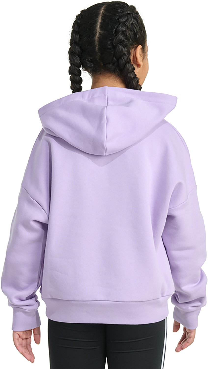 adidas Girls' Essential Big Logo Fleece Pullover Hoodie - view number 2