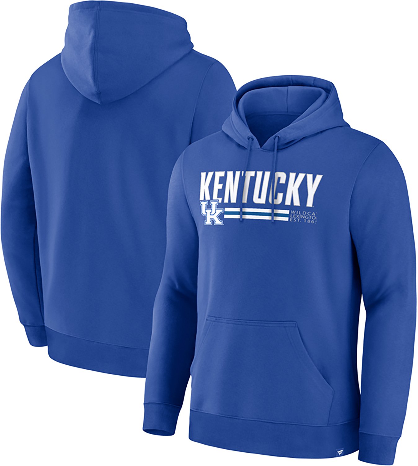 Fanatics Men's Kentucky Wildcats Wordmark Stripe Legacy Fleece Hoodie