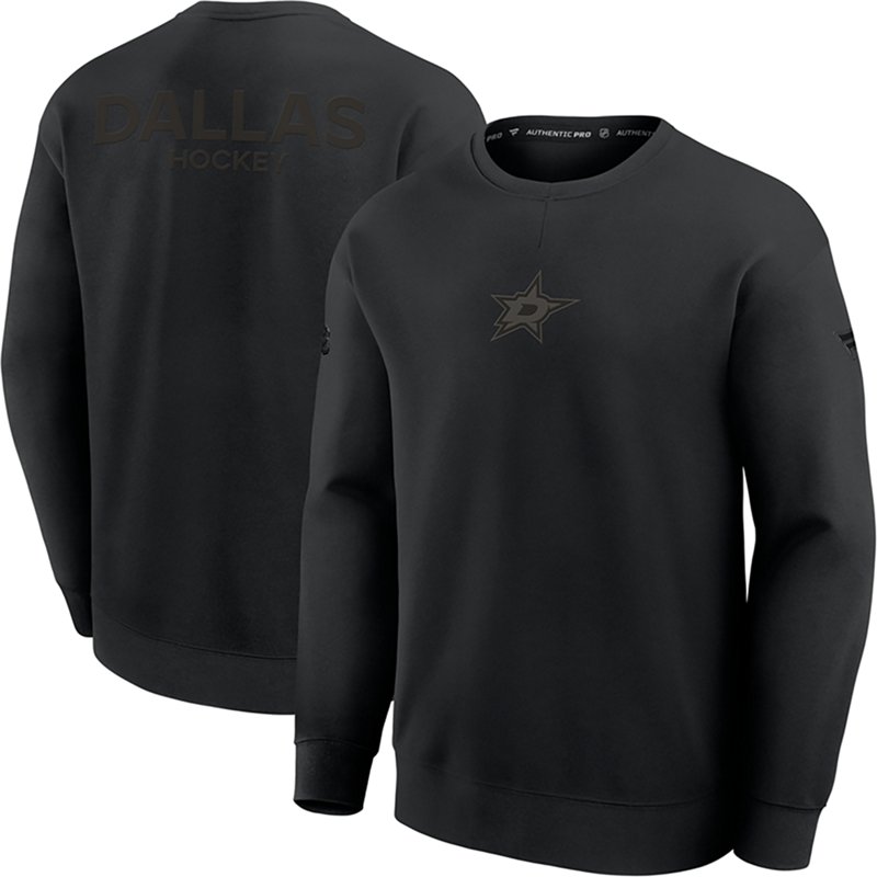 Fanatics Men's Stars Authentic Pro Road Fleece Long Sleeve Crew Top-image