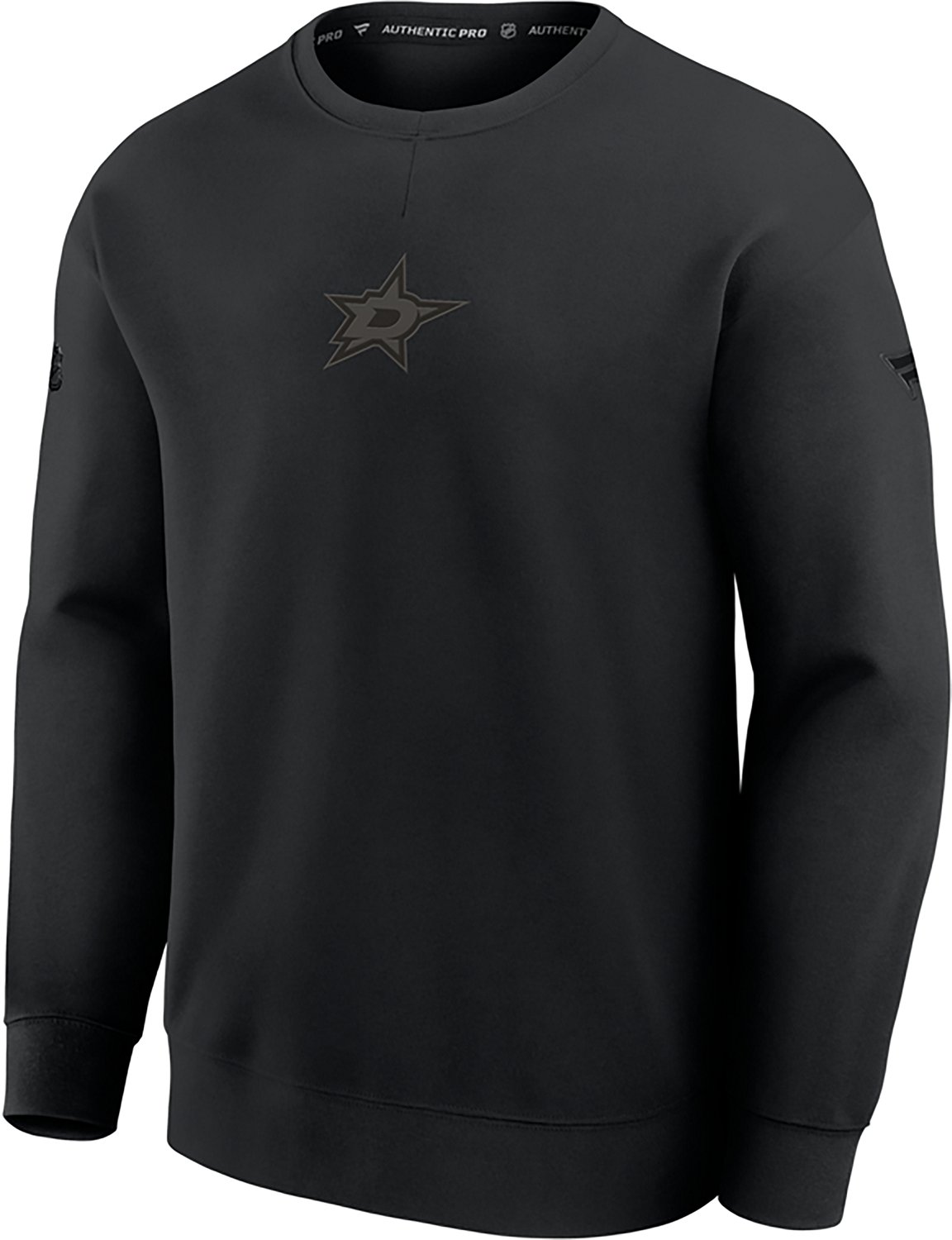 Fanatics Men's Stars Authentic Pro Road Fleece Long Sleeve Crew Top - view number 2